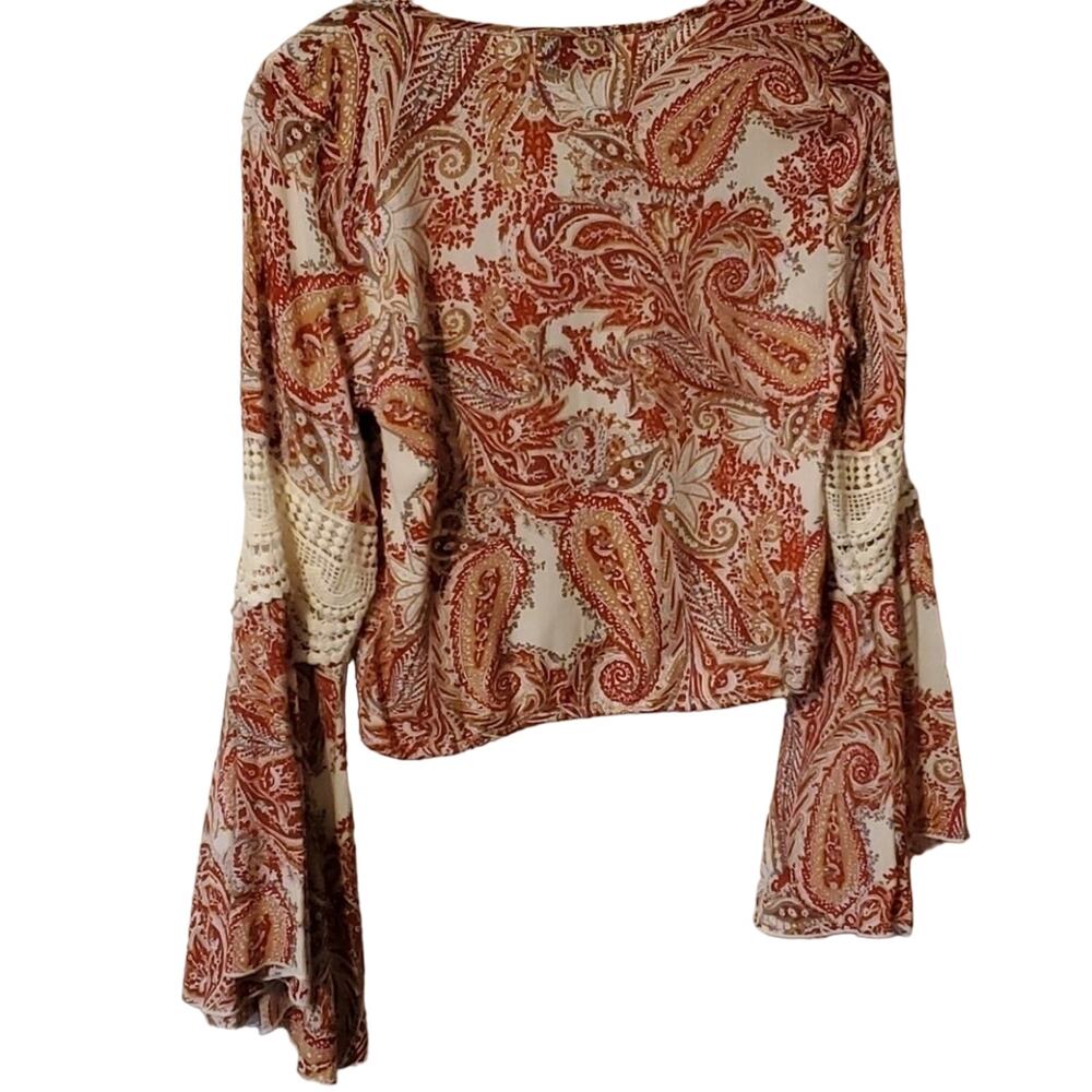 Kendall + Kylie Boho Bell-sleeve Blouse NWT, XS - Picture 6 of 6